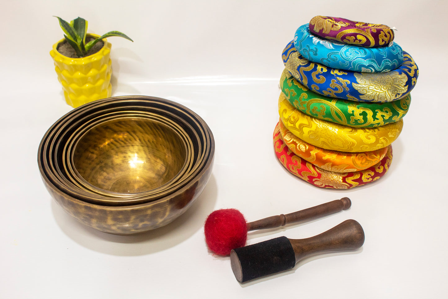 Plain Handmade Singing Bowl Set | Professional Chakra Tuned Bowls