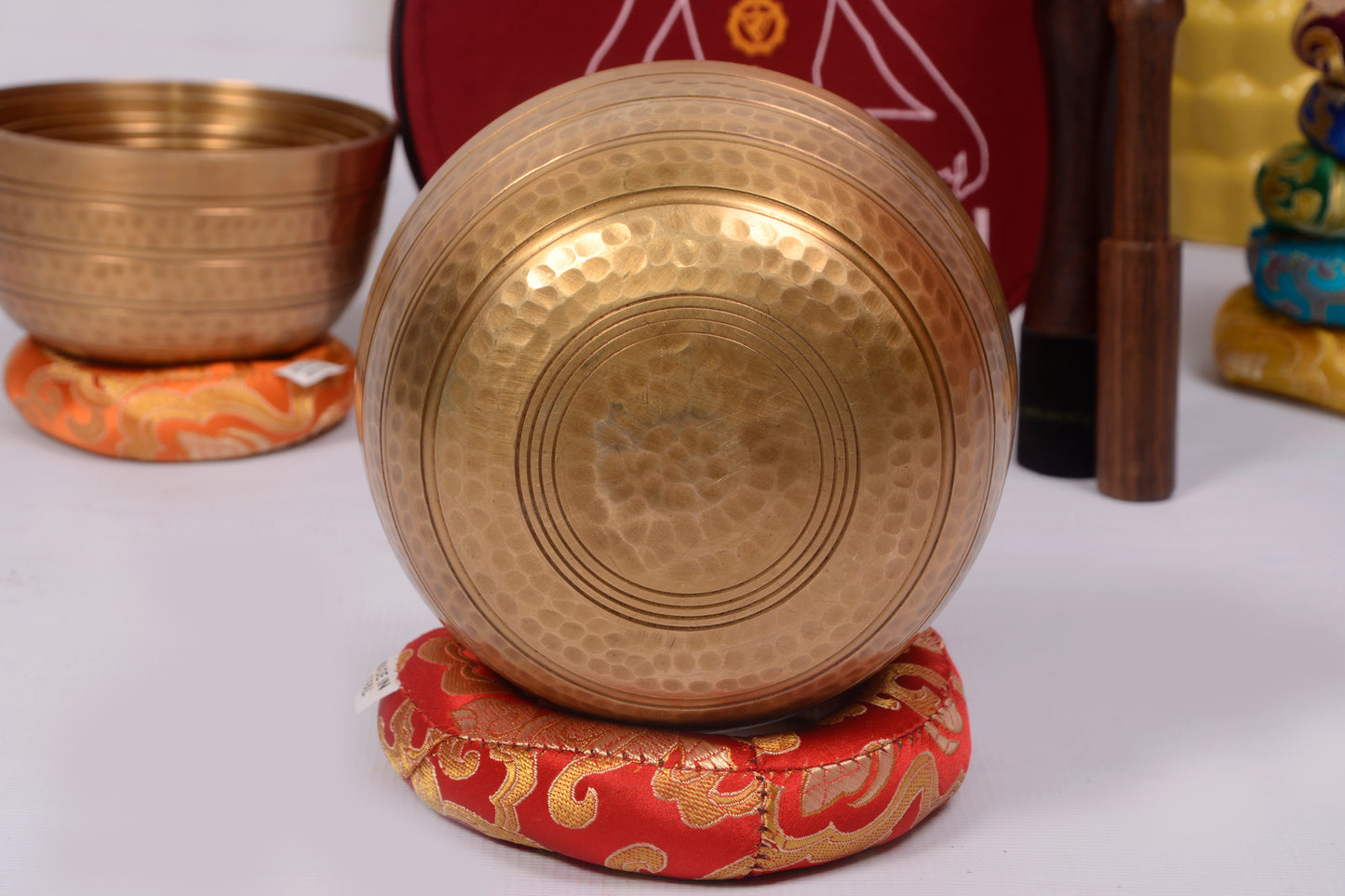 Pituwa Singing Bowl Set of 7 Thado Bowls from Nepal | High Quality Handbeaten Tibetan Bowl