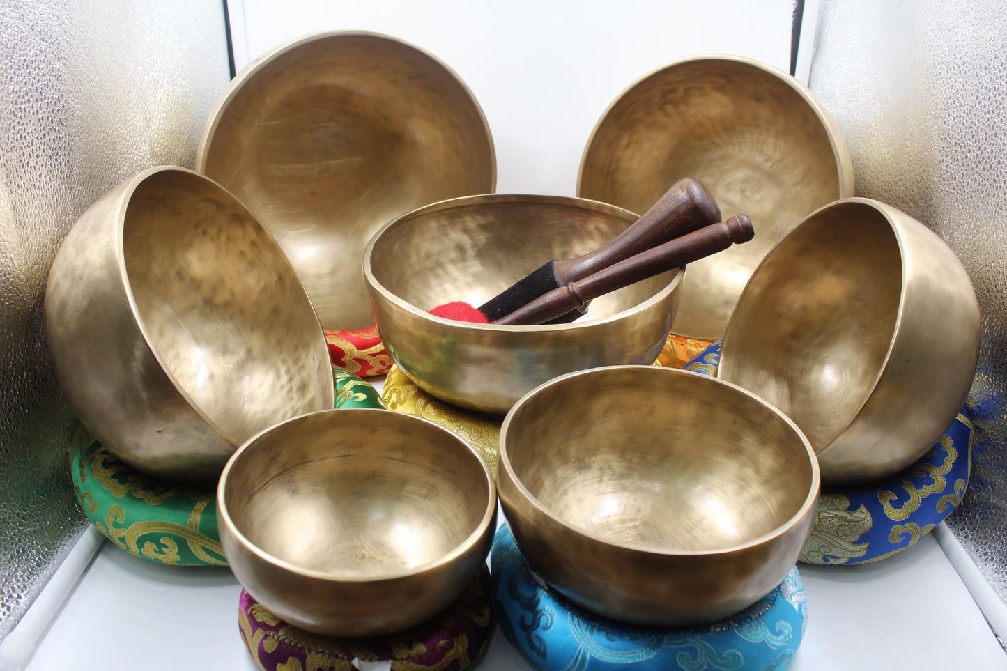 Plain Handmade Singing Bowl Set | Professional Chakra Tuned Bowls