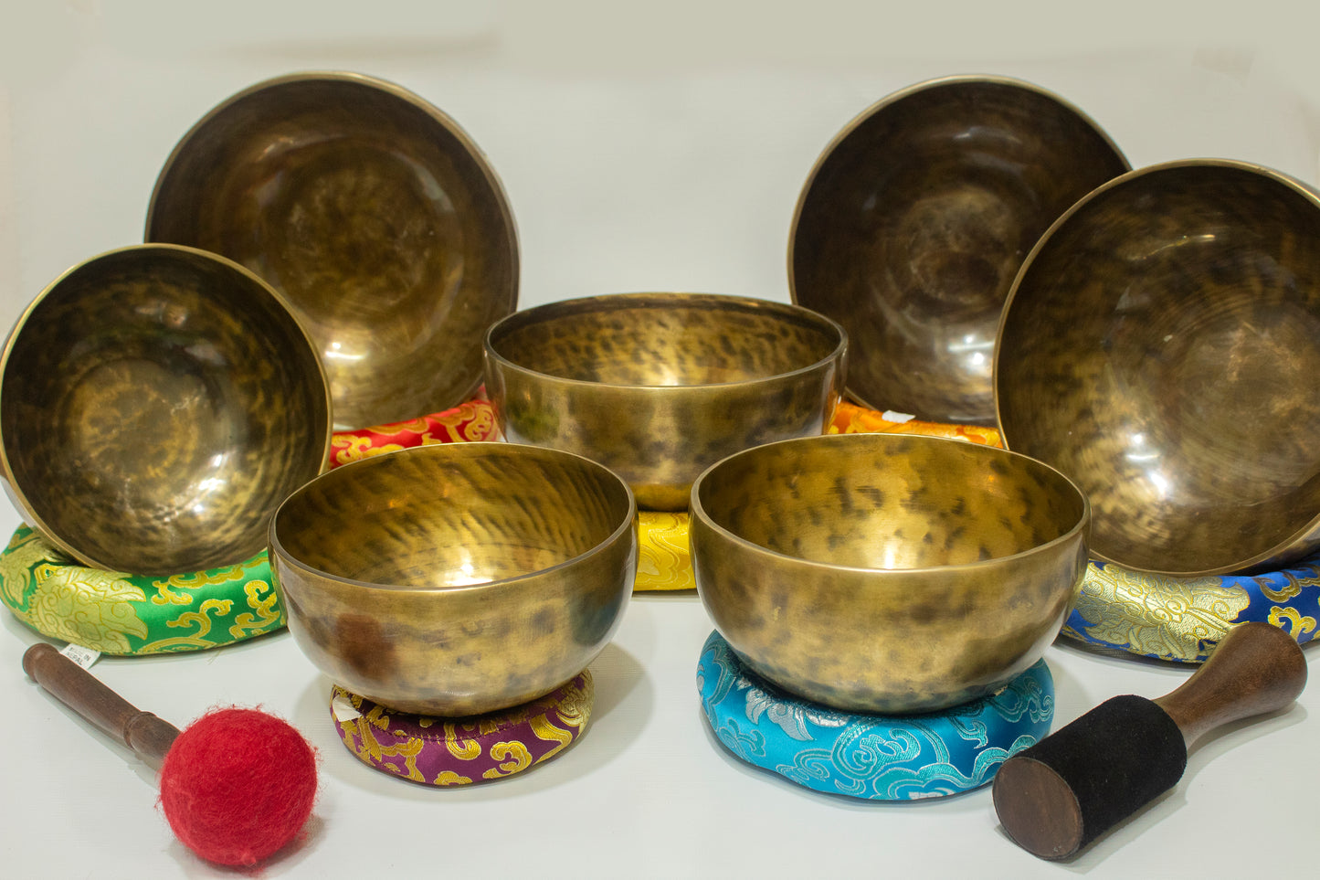 Plain Handmade Singing Bowl Set | Professional Chakra Tuned Bowls