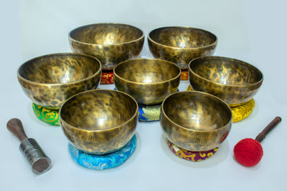 Full Moon Singing Bowl Set | Professional Chakra Tuned Handmade Bowls