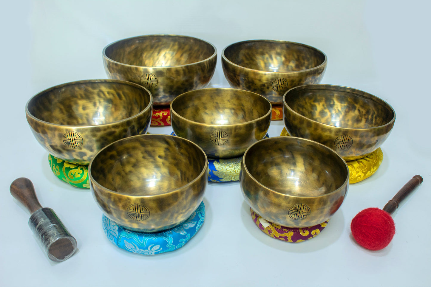 Master Healing Set Full Moon Singing Bowl Set | Professional Chakra Tuned Handmade Bowls